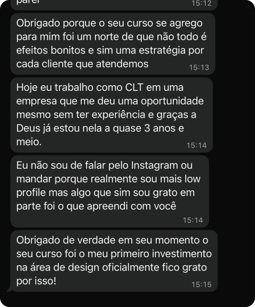 Feedback de aluno 1
