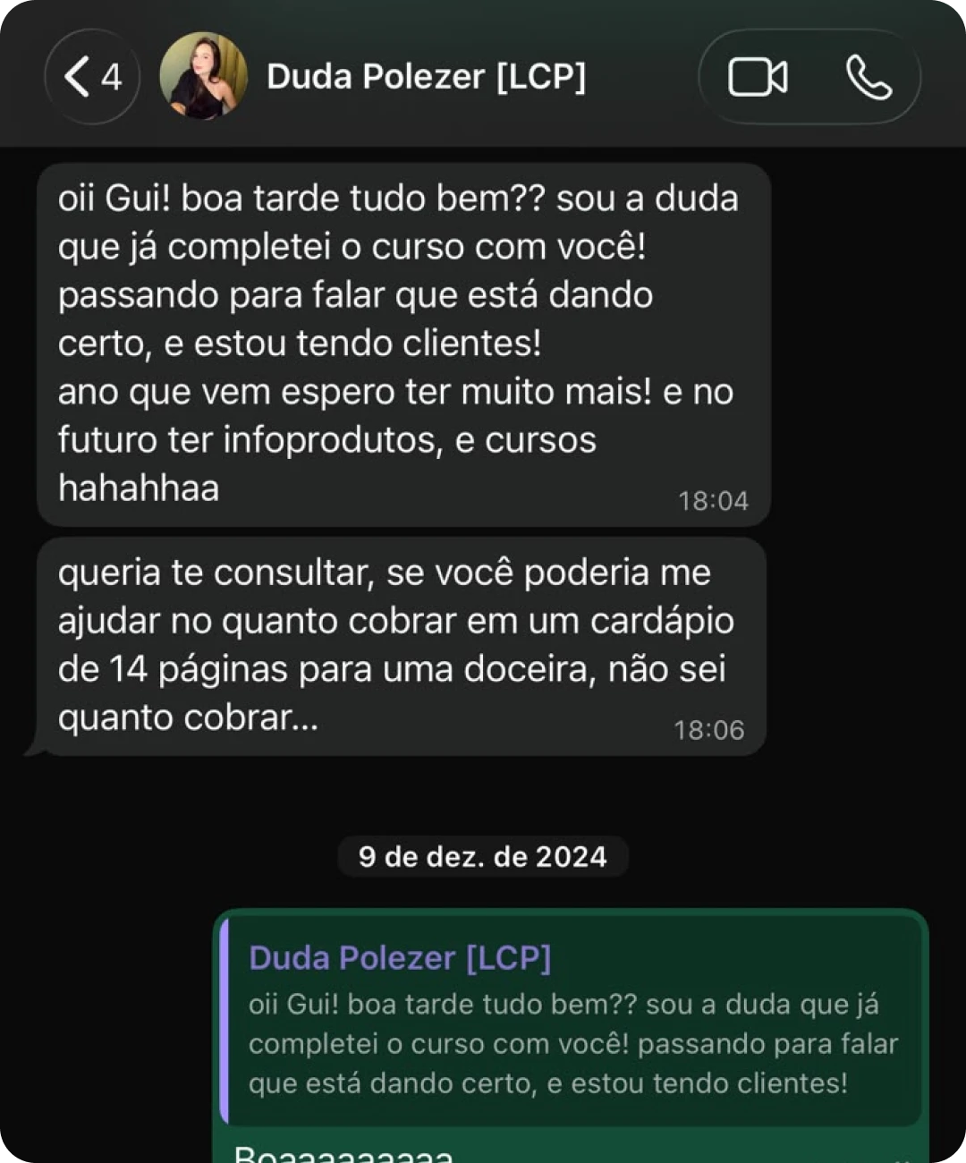 Feedback de aluno 2